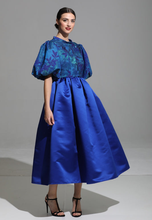 Blue Tulip Satin Dress