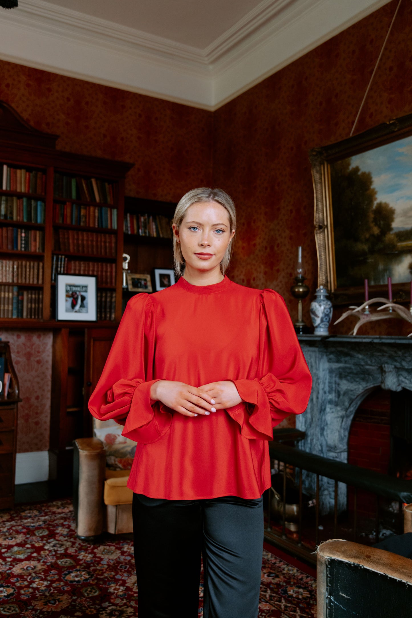 Ann Blouse in Red