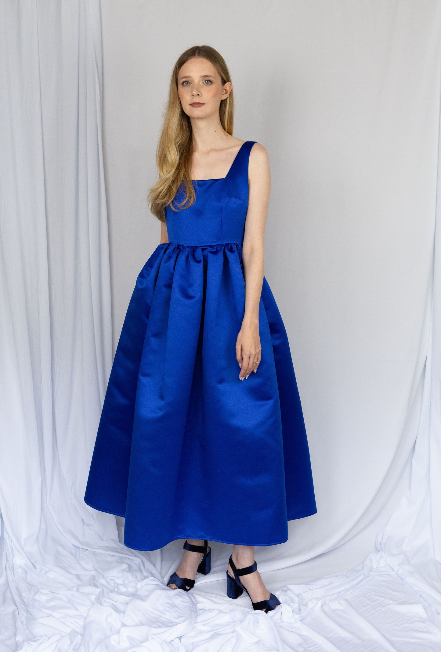 Blue Tulip Satin Dress