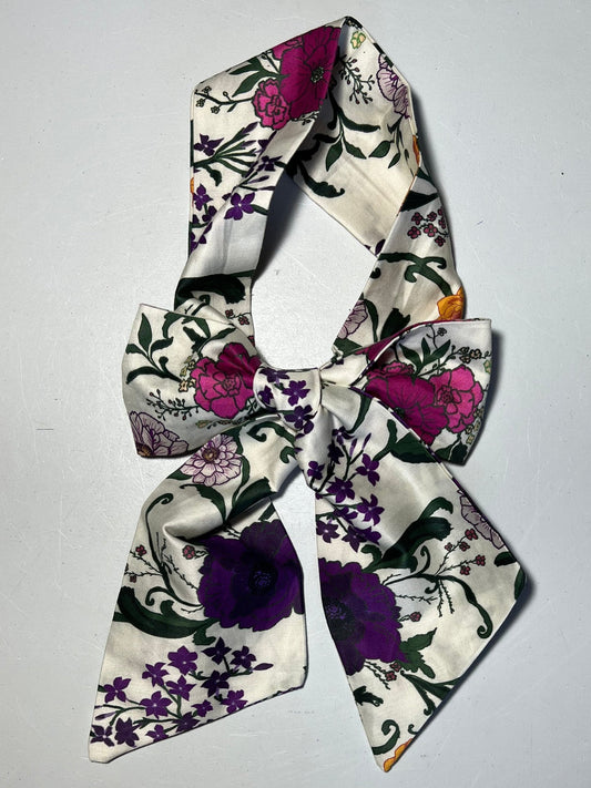 Secret Garden White Twilly Scarf