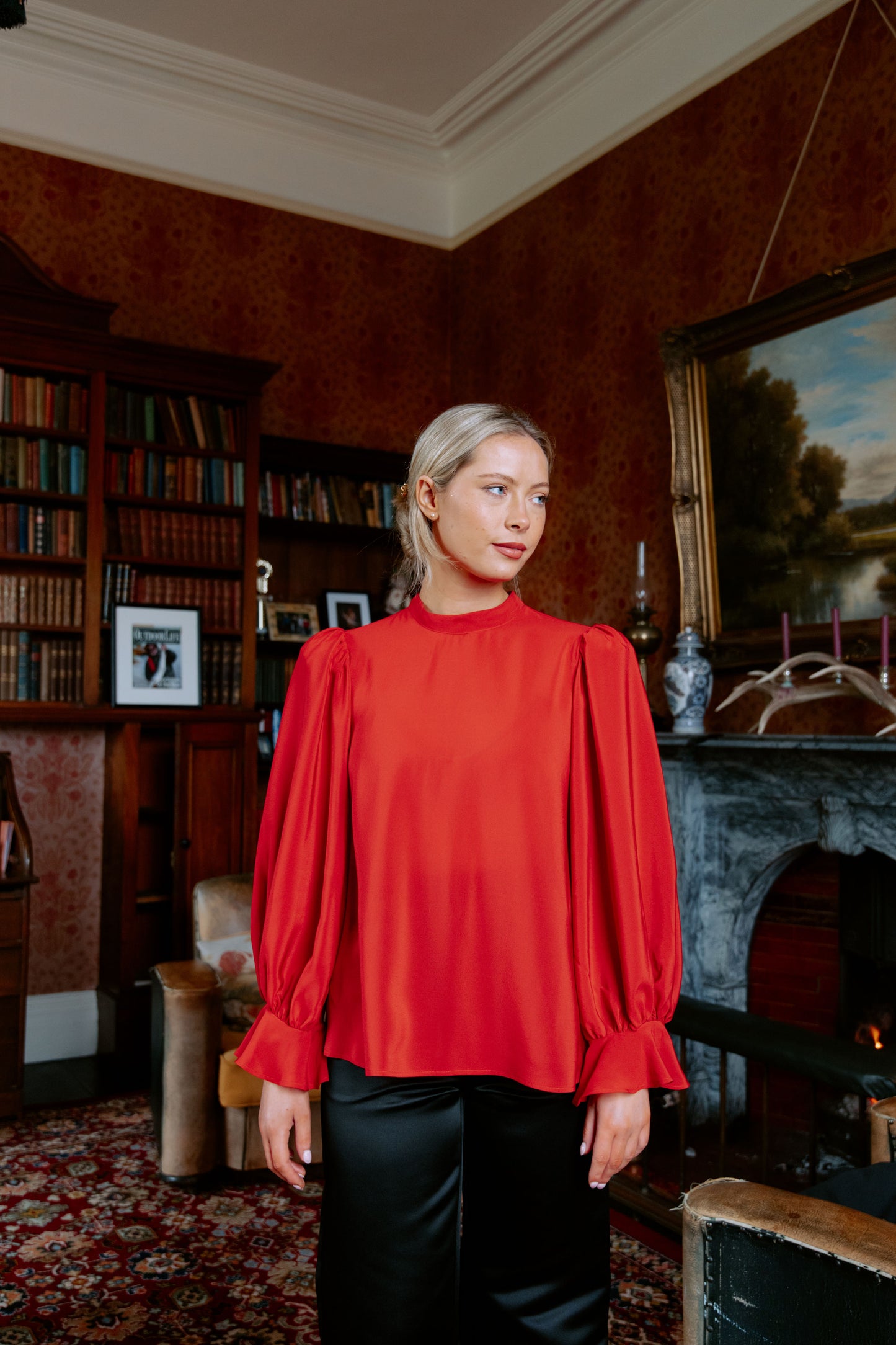 Ann Blouse in Red