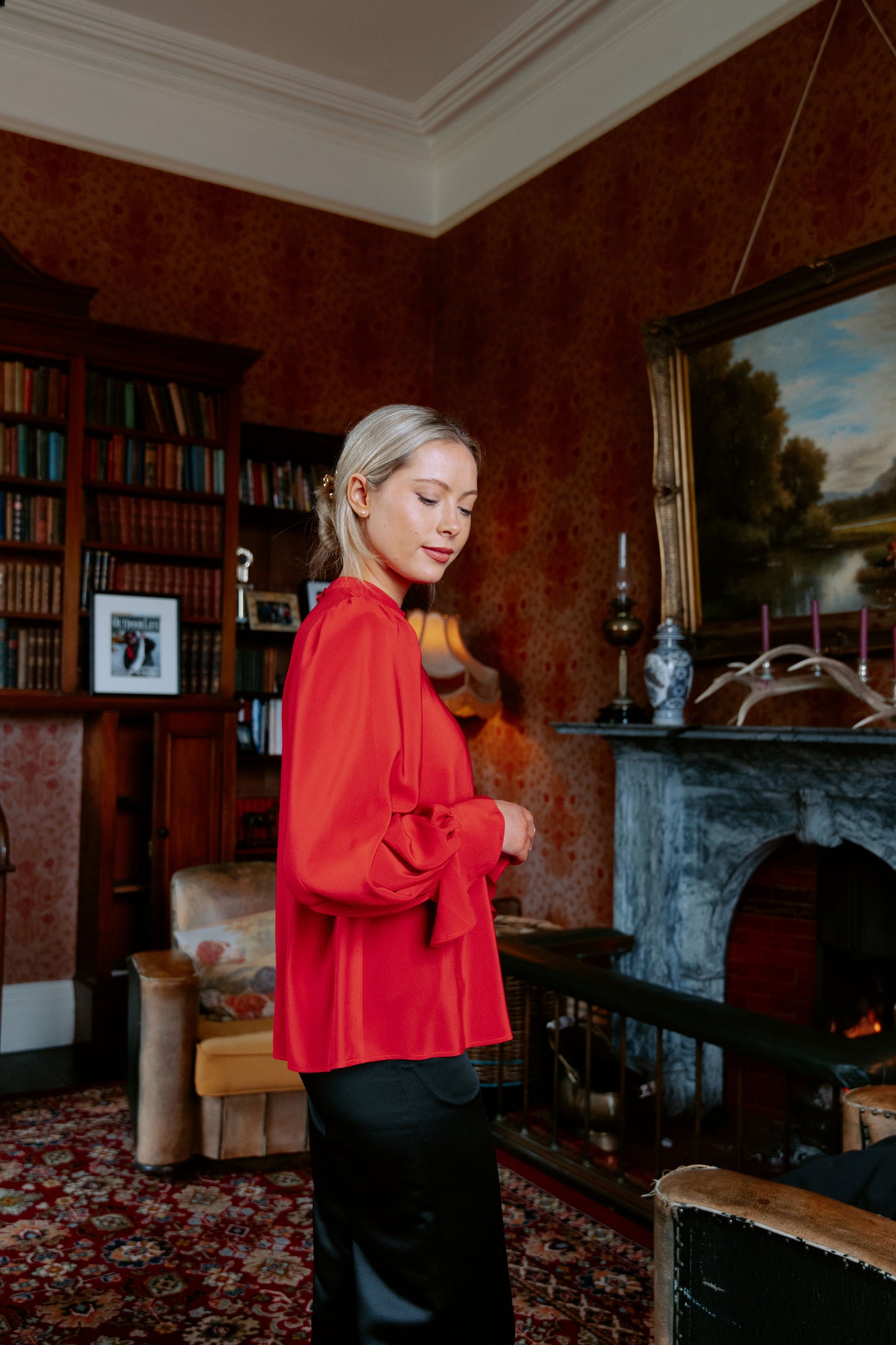 Ann Blouse in Red